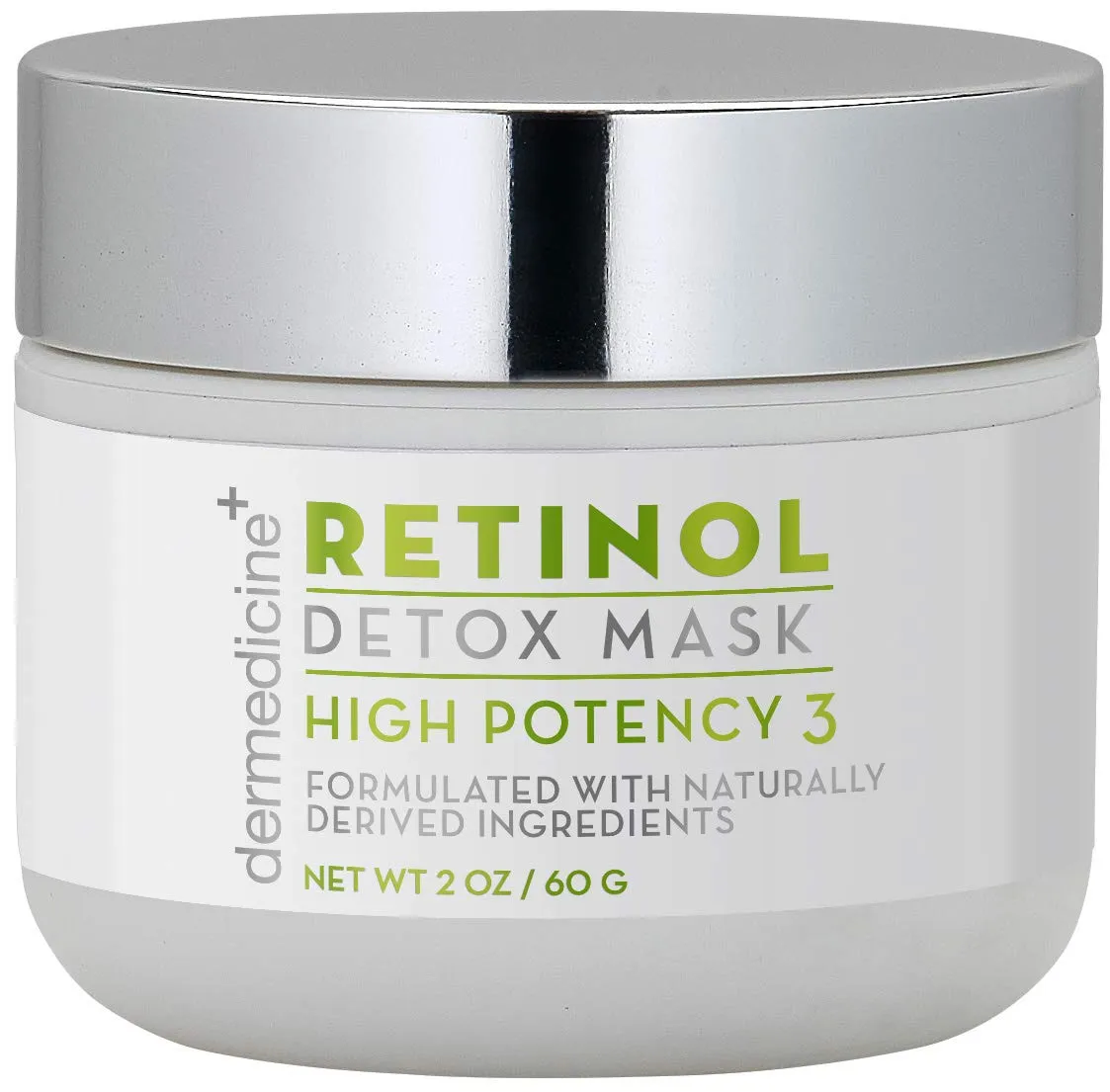 Retinol Detox High Potency Mask 3% Blend for Face | Natural & Organic Botanical Plant Extracts | Clarifying & Soothing for Skin that Looks Clearer, Feels Smoother, Oil Control Rinse Off Mask