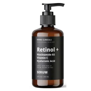 Retinol   Niacinamide B3, Vitamin C, Hyaluronic Acid Serum, Anti-Aging Serum for face, Brightening Firming Hydrating Serum, Fine lines and Wrinkle Face Serum - 8oz