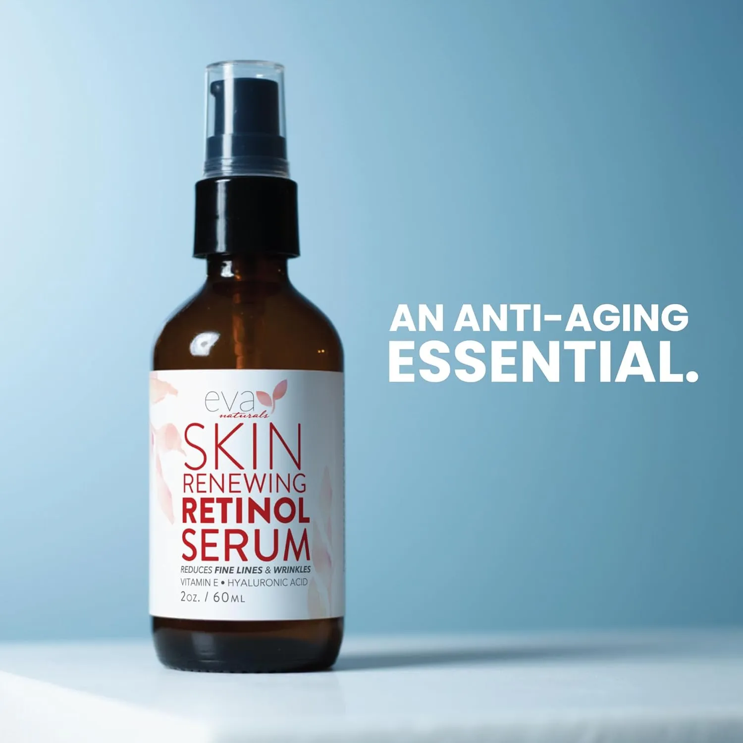 Retinol Serum for Face with Hyaluronic Acid & Vitamin E - For Anti-Aging, Fine Lines, Wrinkles, Resurfacing, Acne Marks and Scars, Skin Brightening, Dark Spot Correction Night Serum - 2oz