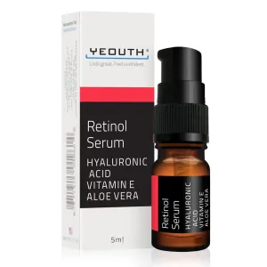 Retinol Serum for Face with Hyaluronic Acid, Hydrating Face Serum Targets Wrinkles, Dark Spots & Acne, Anti Aging Facial Serum, Skin Care Products for Men & Face Serum for Women by YEOUTH