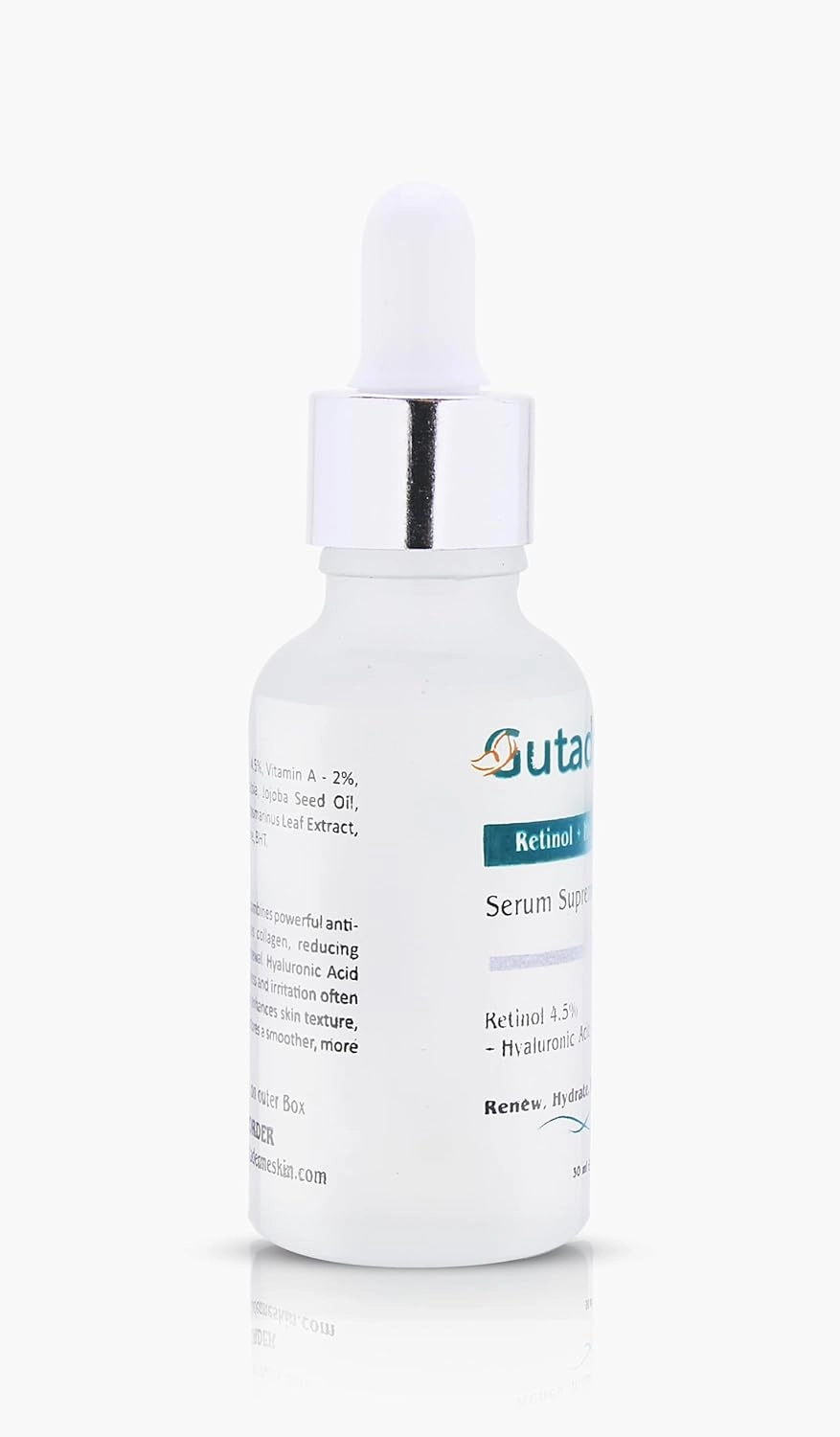 Retinol 4.5%   Hyaluronic Acid 10% - Advanced Anti-Aging Face Serum for Dark Spots, Fine Lines & Wrinkles - Deep Hydration for Radiant, Glowing Skin - 1fl. oz