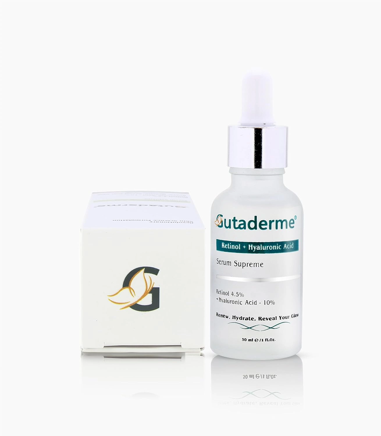Retinol 4.5%   Hyaluronic Acid 10% - Advanced Anti-Aging Face Serum for Dark Spots, Fine Lines & Wrinkles - Deep Hydration for Radiant, Glowing Skin - 1fl. oz