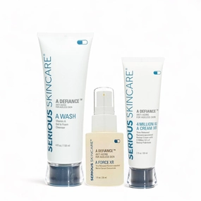 Retinol Anti-Aging Skin Care Set - Serum, Facial Moisture Cream & Face Wash - Smooth Fine Lines, Deep Wrinkles and Minimize Pores - Serious Skincare - 3 Piece Kit