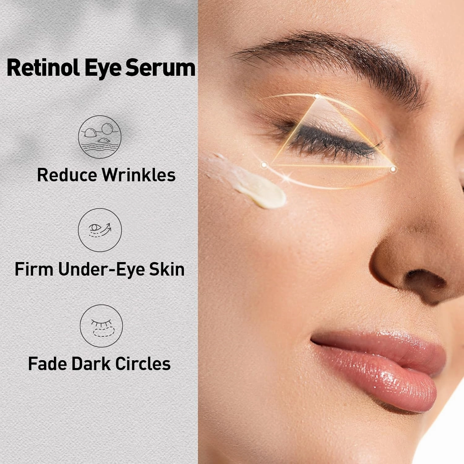 Retinol Eye Cream for Anti-Aging & Wrinkles - Firming & Repair Under Eye Serum with Retinol, Niacinamide, Hyaluronic Acid, Vitamin E & Bifida Ferment Lysate, 0.7 Fl Oz (Pack of 2)