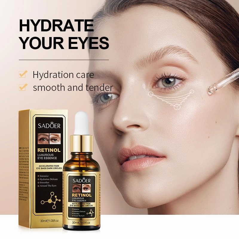 Retinol Eye Serum - Anti Aging Eye Treatment with Hyaluronic Acid & Propylene Glycol - Dark Circle & Wrinkle Reduction - 1.05 Fl Oz