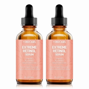Retinol Serum for Face 2.5%, B5 Herbal Resurfacing Retinol with Vitamin C, Vitamin E, Hyaluronic Acid, Anti-Aging, Wrinkle Smoothing, Dark Spot Corrector, Brighten Dullness 2 Packs
