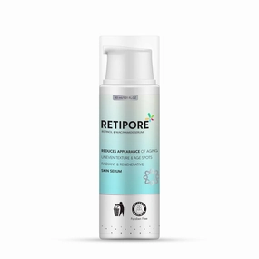 Retipore- Anti Aging Retinol Serum For Face,With Niacinamide & Ceramides,Smooths Wrinkles & Fine Lines,Gentle Skin Brightening Serum,Fragrance Free|Reduces Dark Spots Protects Skin Barrier |1.01Fl.Oz