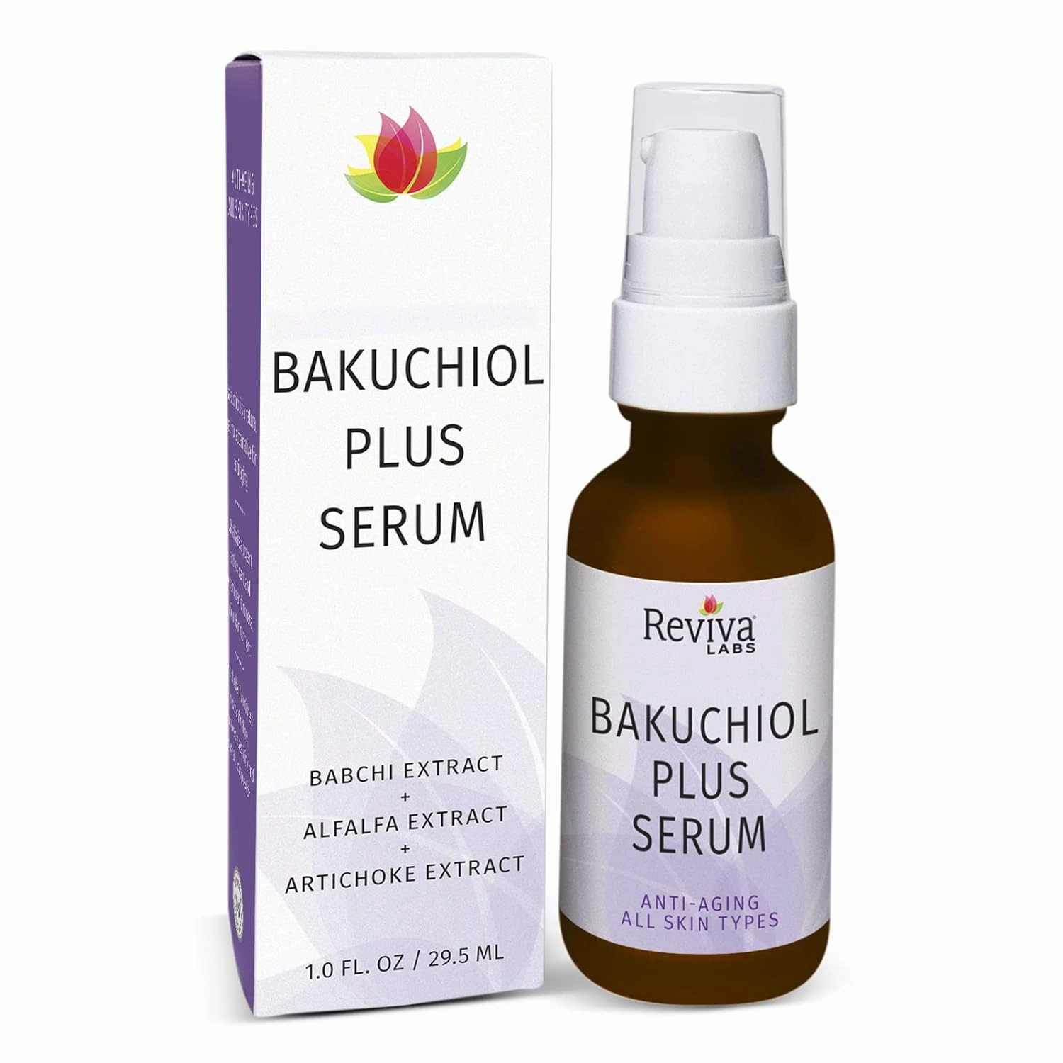 Reviva Labs Bakuchiol Plus Serum | natural retinol alternative | Anti-Aging facial serum reduces fine lines and wrinkles, boosts collagen, and improves skin radiance