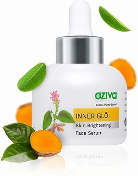 ROSEVILLA Inner Glō Skin Brightening Face Serum (with Phyto Vitamin C, Rosehip Oil, Turmeric & Saffron) for Even Tone, Radiance & Skin Glow (Inner Glo Face Serum, 30ml)