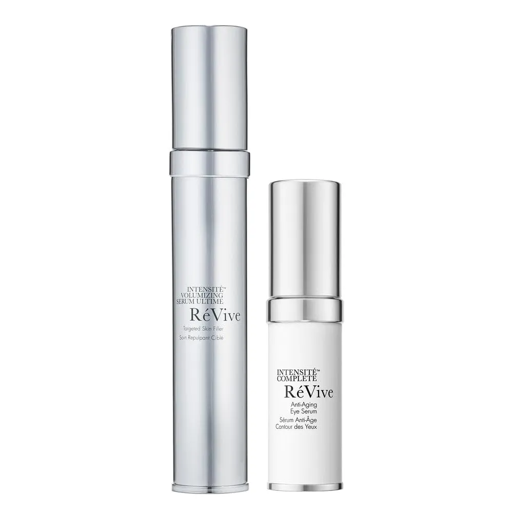 RéVive - The Ultimate Firming Face & Eye Serum Duo - Includes Intensité Volumizing Serum Ultime Targeted Skin Filler (1.0 Oz) & Intensité Complete Anti-Aging Eye Serum Eye Serum Women (0.5 Oz)