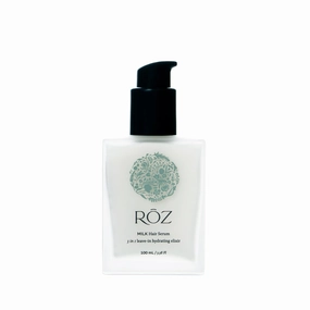 RŌZ Milk Hair Serum - Versatile 3-in-1 Leave-In for All Hair Types, Hydrates & Smooths, Frizz-Free Styling, Rich in Natural BotaniComplex™, Silicone-Free & Vegan. 3.4 fl. oz. / 100 ml
