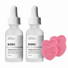 Salicylic Acid 2% Solution Serum, Face Serum Exfoliating, Pore Care, 2 Pack