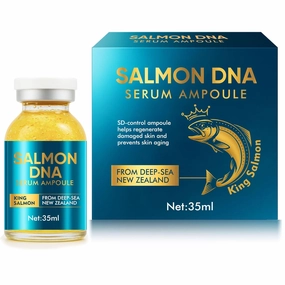 Salmon DNA Ampoule, Microneedling Serum, Anti-Wrinkle & Scar Removal for Face and Body, Salmon DNA Serum Ampoule to Use with and Without MicroNeedling, 1.2Fl Oz