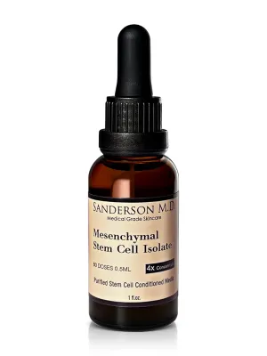 Sanderson MD by Babyface Growth Factor Regenerative Serum, MSC-CdM Mesenchymal Human Stem Cell Isolate, 4X Concentration, Skin Firming, Tightening, Rejuvenation, Anti-Aging, 1 oz.