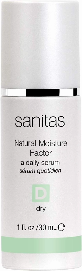 Sanitas Skincare Natural Moisture Factor, Moisture Rich Concentrate, CoQ10, Vitamin F, Vitamin E, Serum for Dry Skin, 1 Ounce