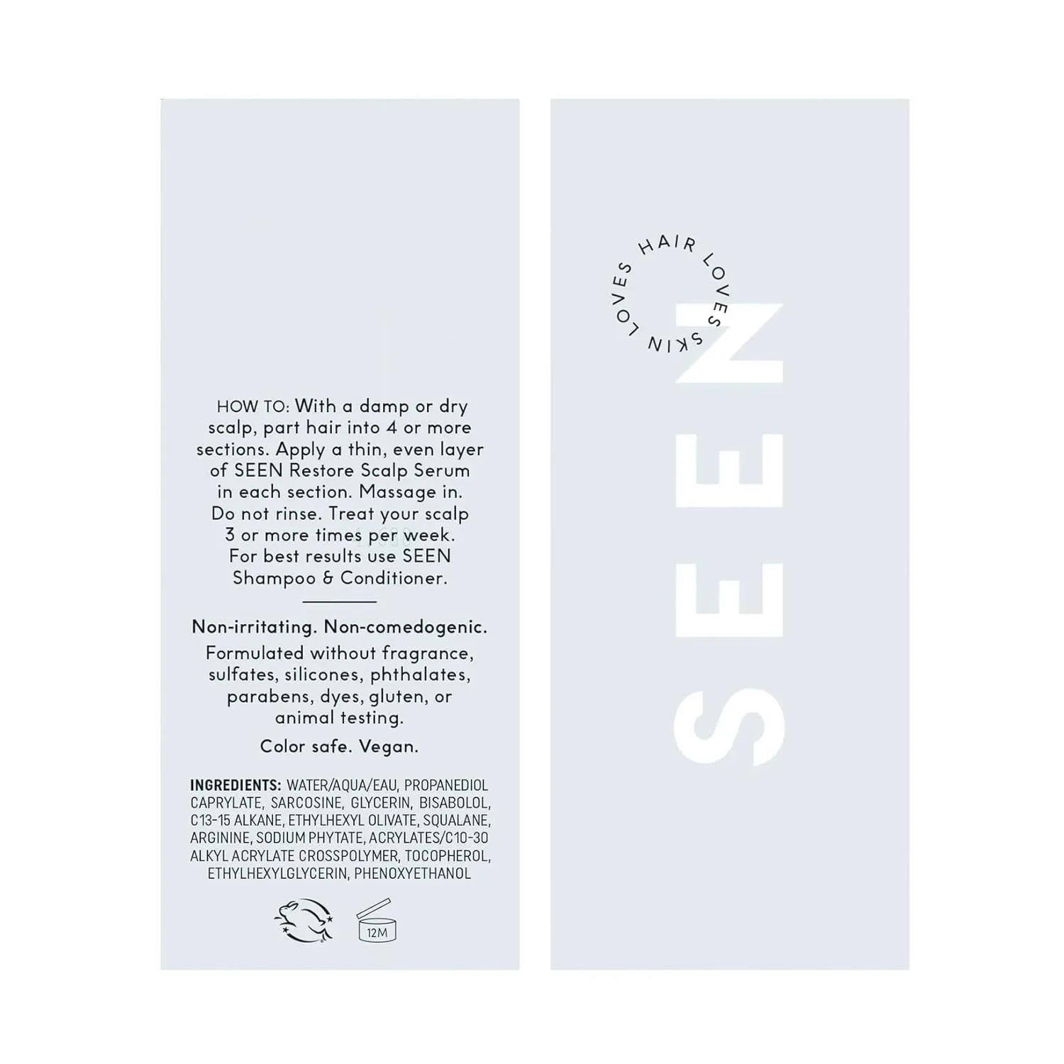 SEEN Restore Scalp Serum, Fragrance-Free - Clinically Proven, Dermatologist-Developed Hydrating Serum, Promotes Healthy Scalp, Safe for Sensitive & Eczema-Prone Skin