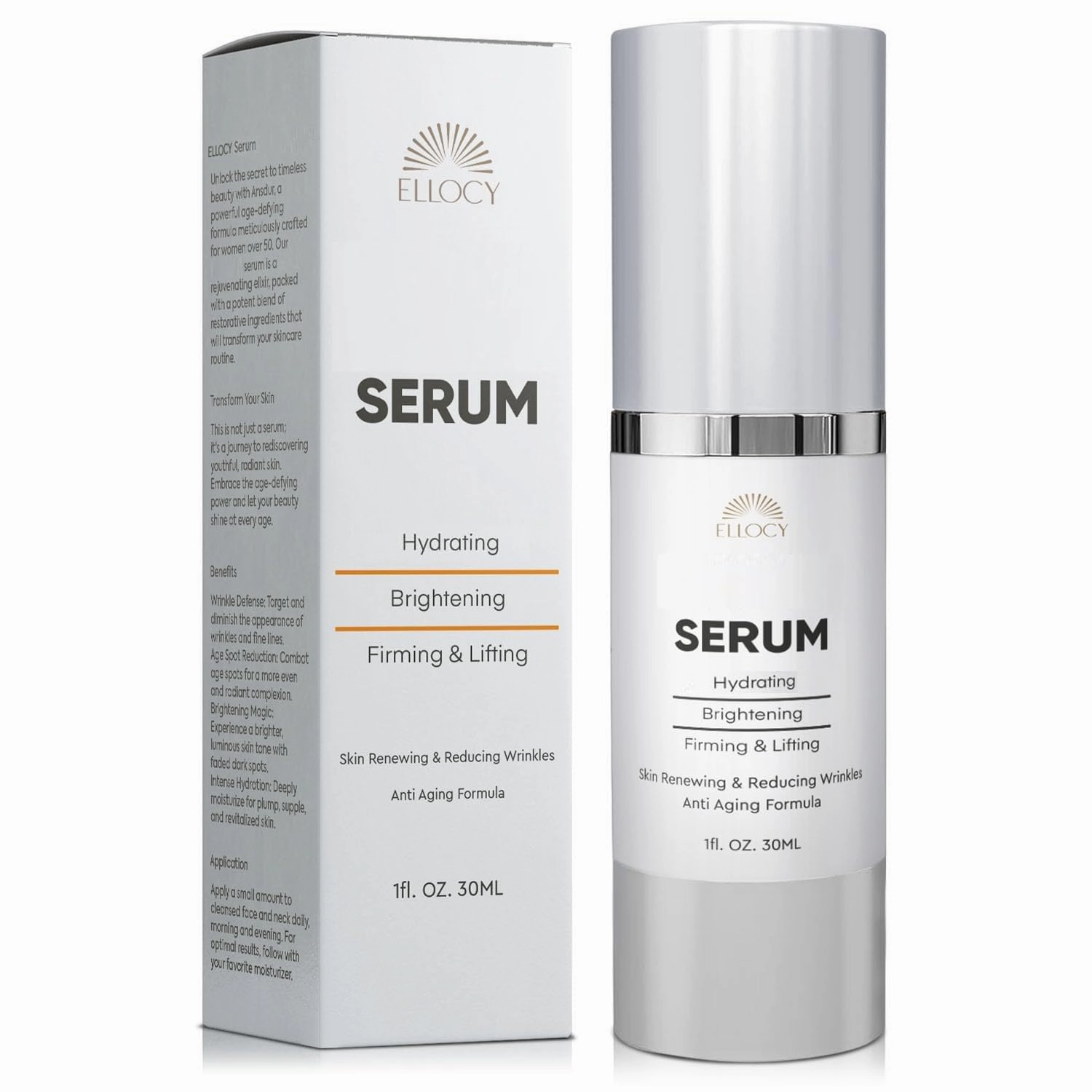 Serum for Mature Skin: All-In-One Hydrating Anti-Aging Formula- Face Lift Serum for Wrinkles, Age Spots, Firms, Hydrates - 1 fl oz