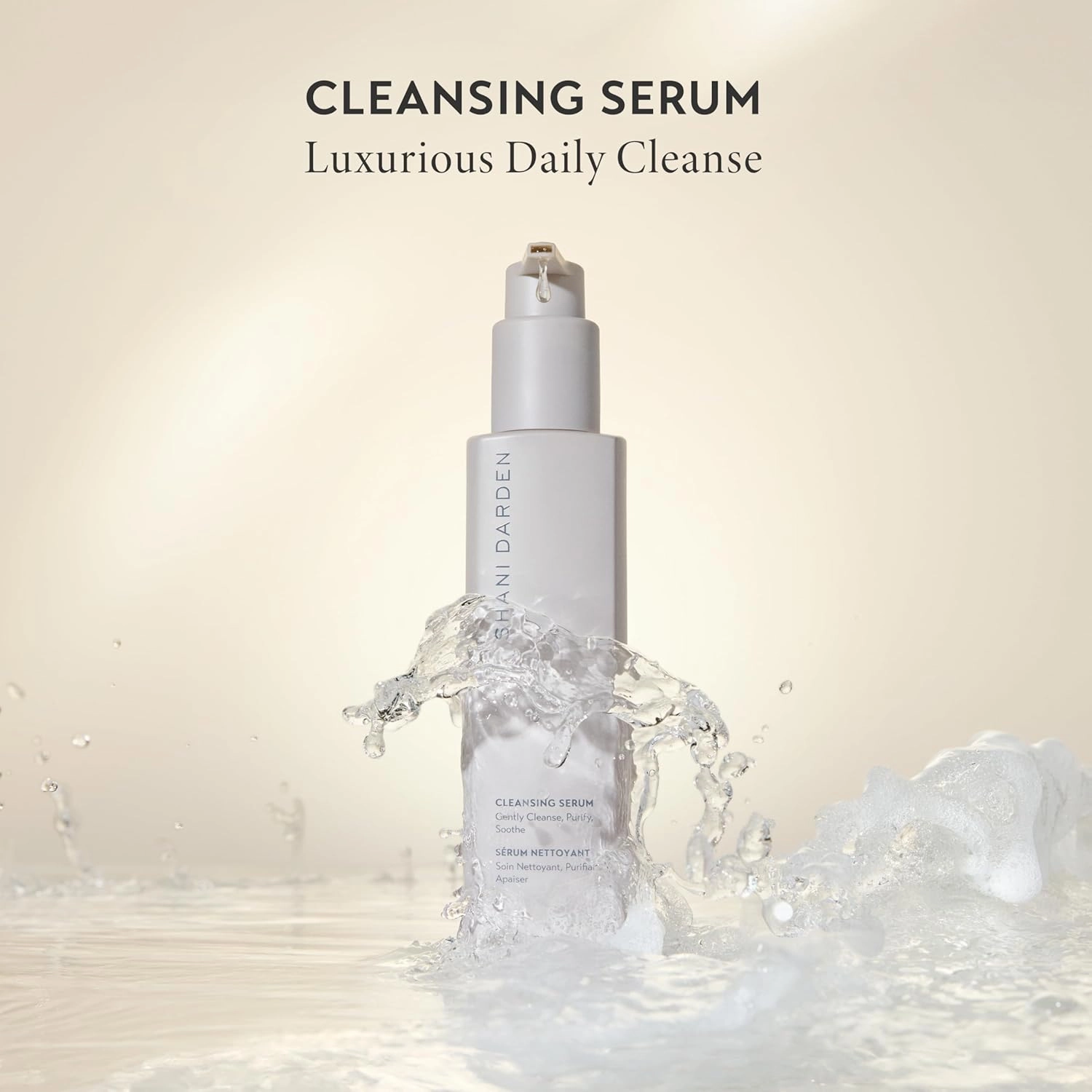 SHANI DARDEN SKIN CARE Cleansing Serum, A Daily Facial Cleanser and Makeup Remover, Hyaluronic Acid Serum Face Wash, Removes Face Oil and Dirt, 4 Fl. Oz