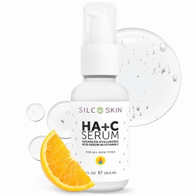 SilcSkin HA C Serum - Hyaluronic Acid plus Vitamin C For All Skin Types, For Ultimate Hydration, 1 Fl. Oz.