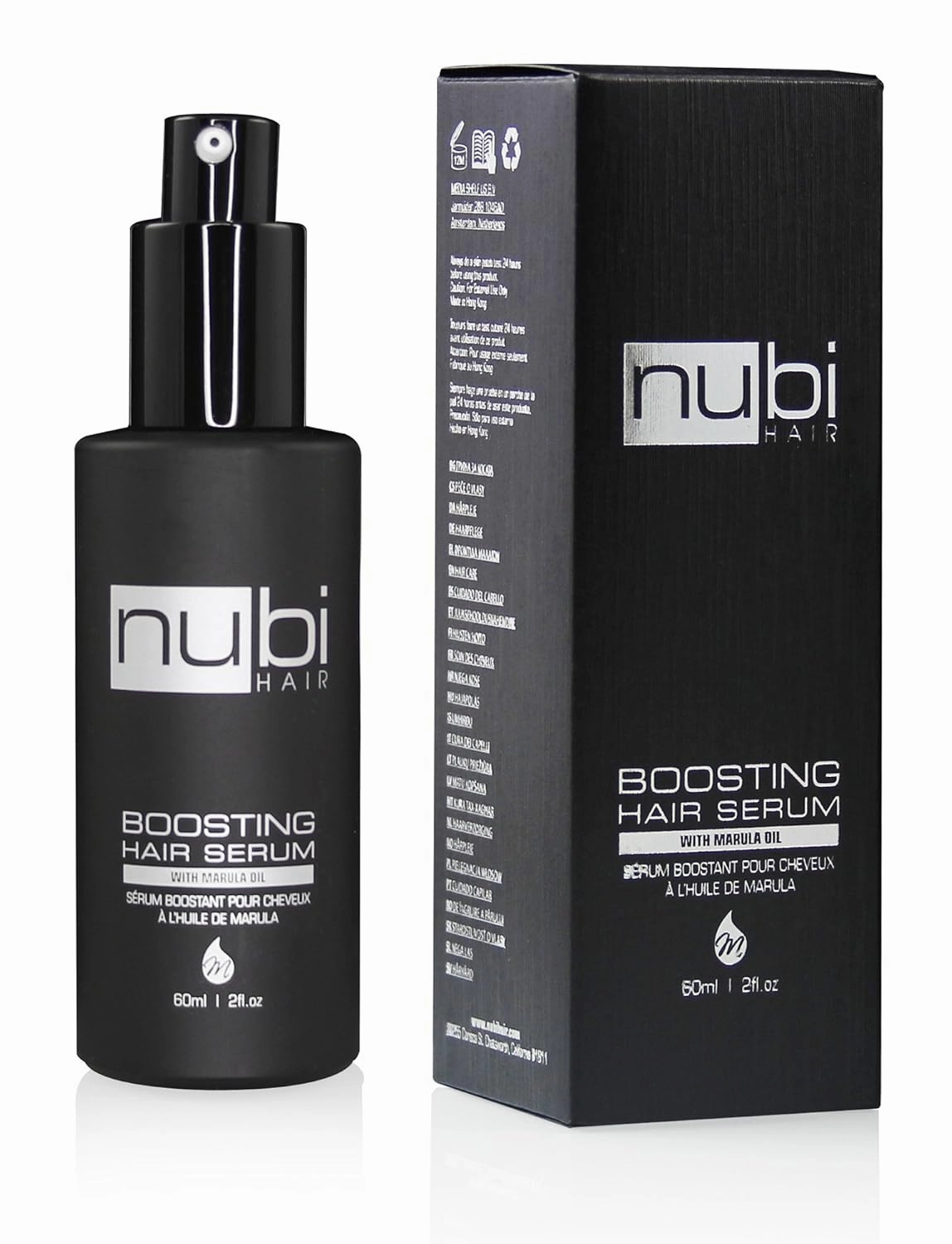 Silky Smooth Hair Serum for All Hair Types, Contains Marula Oil, Aloe Vera and Vitamin E, Non-Greasy Formula, Boosts Shine and Promotes Hair Growth, 2 Fl. Oz. / 60 Ml. (3 Pack)