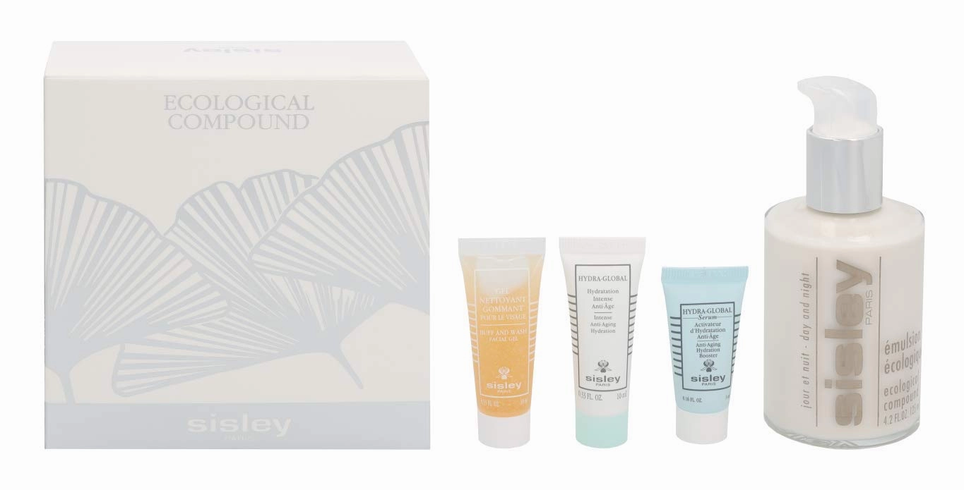 SISLEY, Ecological Compound Piece Set Ecological Compound 125ml   Buff Wash Face Gel 10ml   HydraGlobal Serum 5ml   HydraGlobal 10ml, Multi, 4 Count, (Pack of 4)