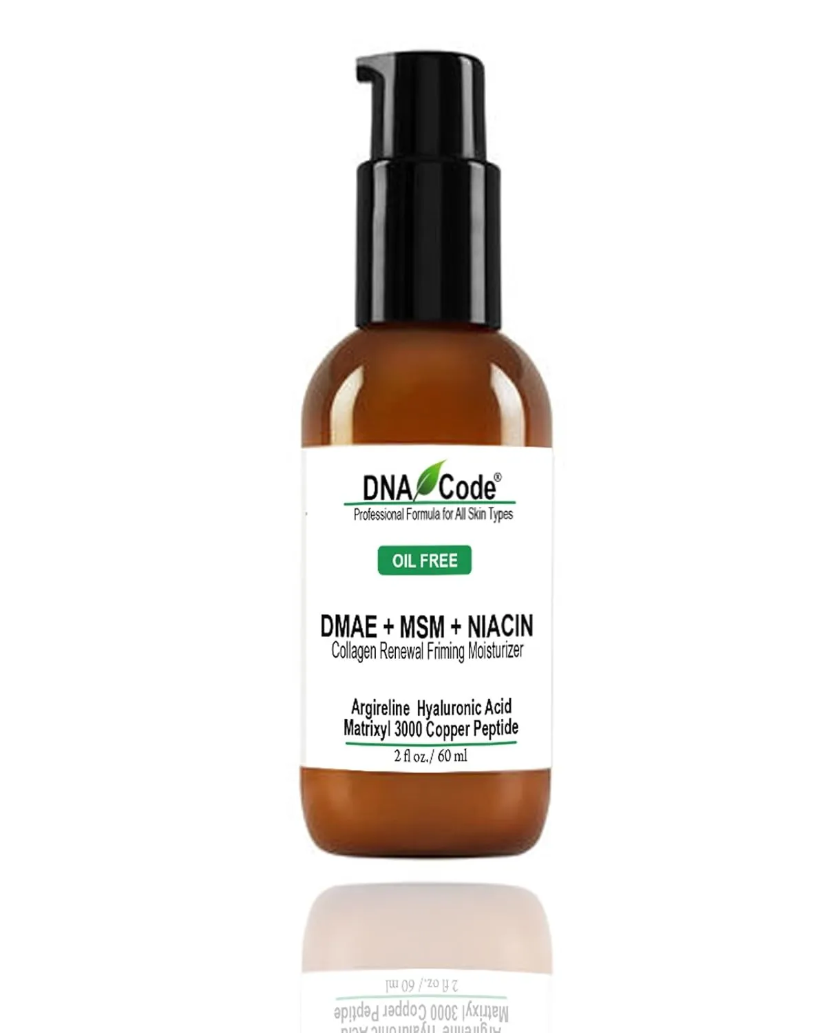 Skin Care OIL FREE-DMAE MSM NIACIN Firming Moisturizer, 100% Pure Hyaluronic Acid  Matrixyl 3000