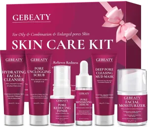 Skin Care Set Kit,Professional Pore Minimizer Soothe, Hydrate, Oil Control, Deep Cleanse Women Teen Girls Skincare Facial Skin Care Products,Travel Facial Skin Care Routine Kit Women Beauty Gift Set