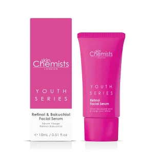 Skin Chemists Retinol Bakuchiol Facial Serum with Hyaluronic Acid | Retinol Serum for Face with Advanced Anti-Aging Formula - Rejuvenate, Smooth, and Brighten Your Skin - 30ml V2