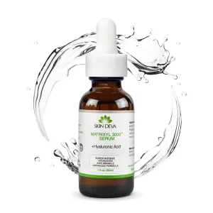 SKIN DEVA 1 fl oz Matrixyl 3000 with Hyaluronic Acid Serum Peptides Serum For Face Hydration with Hyaluronic Acid Stimulates Collagen Repair Mechanisms Lightweight Anti Aging Moisturizer