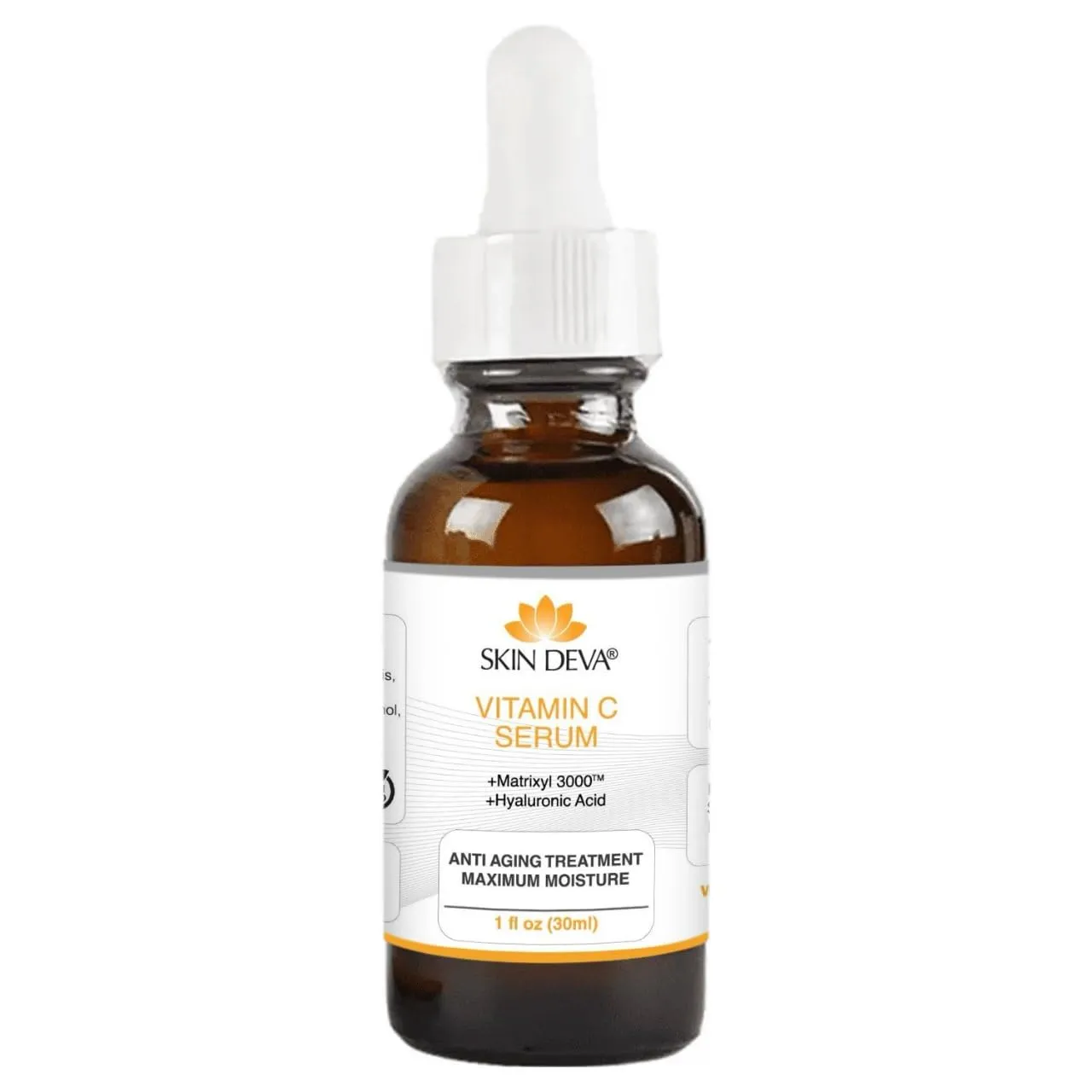 SKIN DEVA 1 oz Serum Vitamin C and Hyaluronic Acid Serum for Face   Matrixyl 3000 Anti Aging Serum, Boost Skin Collagen, Dark Spot Corrector, Anti Wrinkle Facial Serums