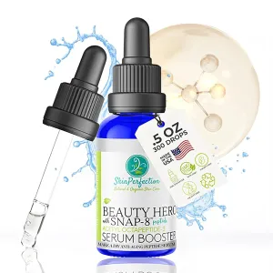 Skin Perfection Snap 8 Peptides Serum for Face - Anti Aging Peptide Serum for Fine Lines & Wrinkles - Diy Peptide Face with Hyaluronic Acid Crows Feet Diy Mix with Any Skincare 0.5oz