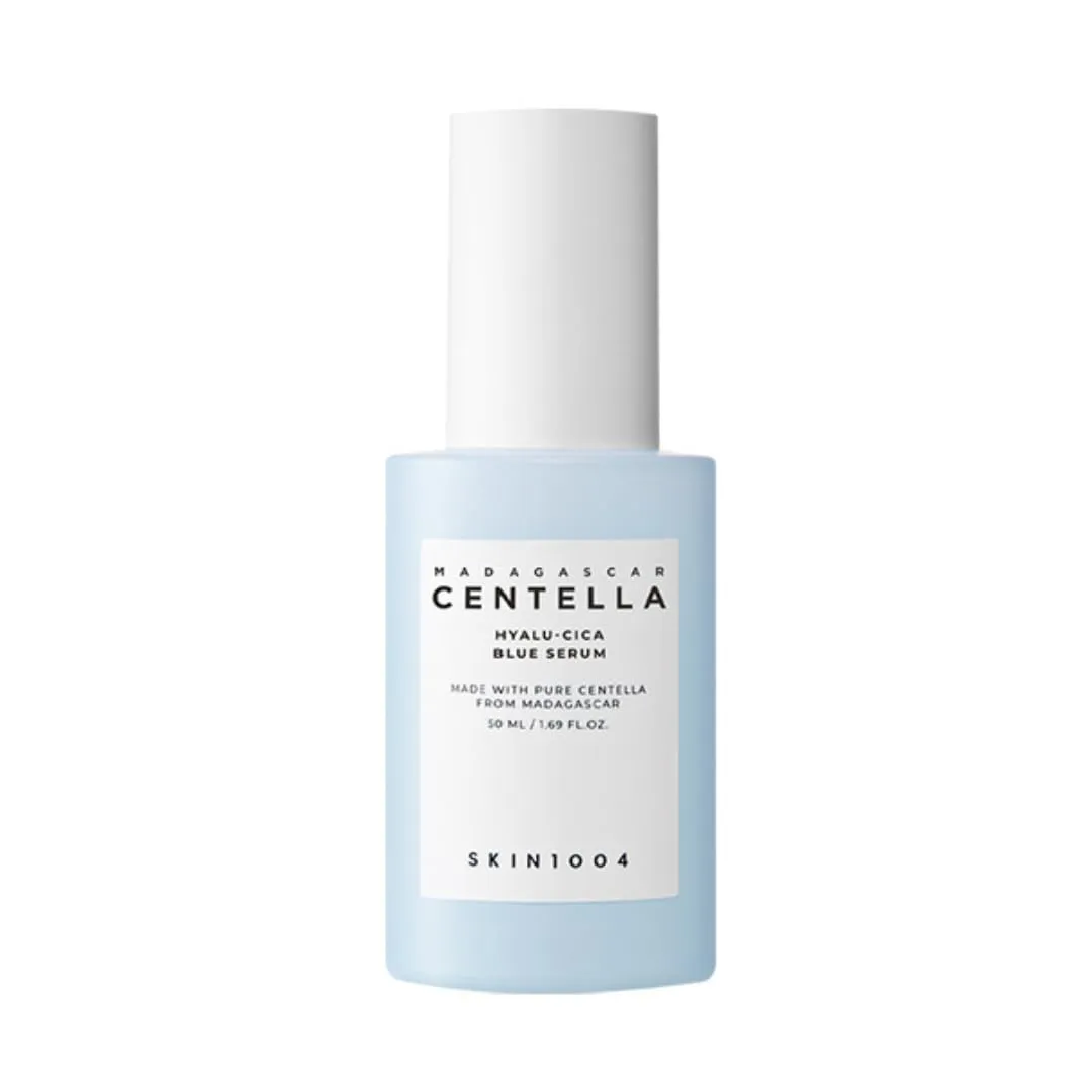 SKIN1004 Hyalu-CICA Blue Serum 1.69 fl.oz, 50ml, 5 Layer Hyaluronic Acid Cica Niacinamide, Hydrating and Refreshing Multi-Care Solutions