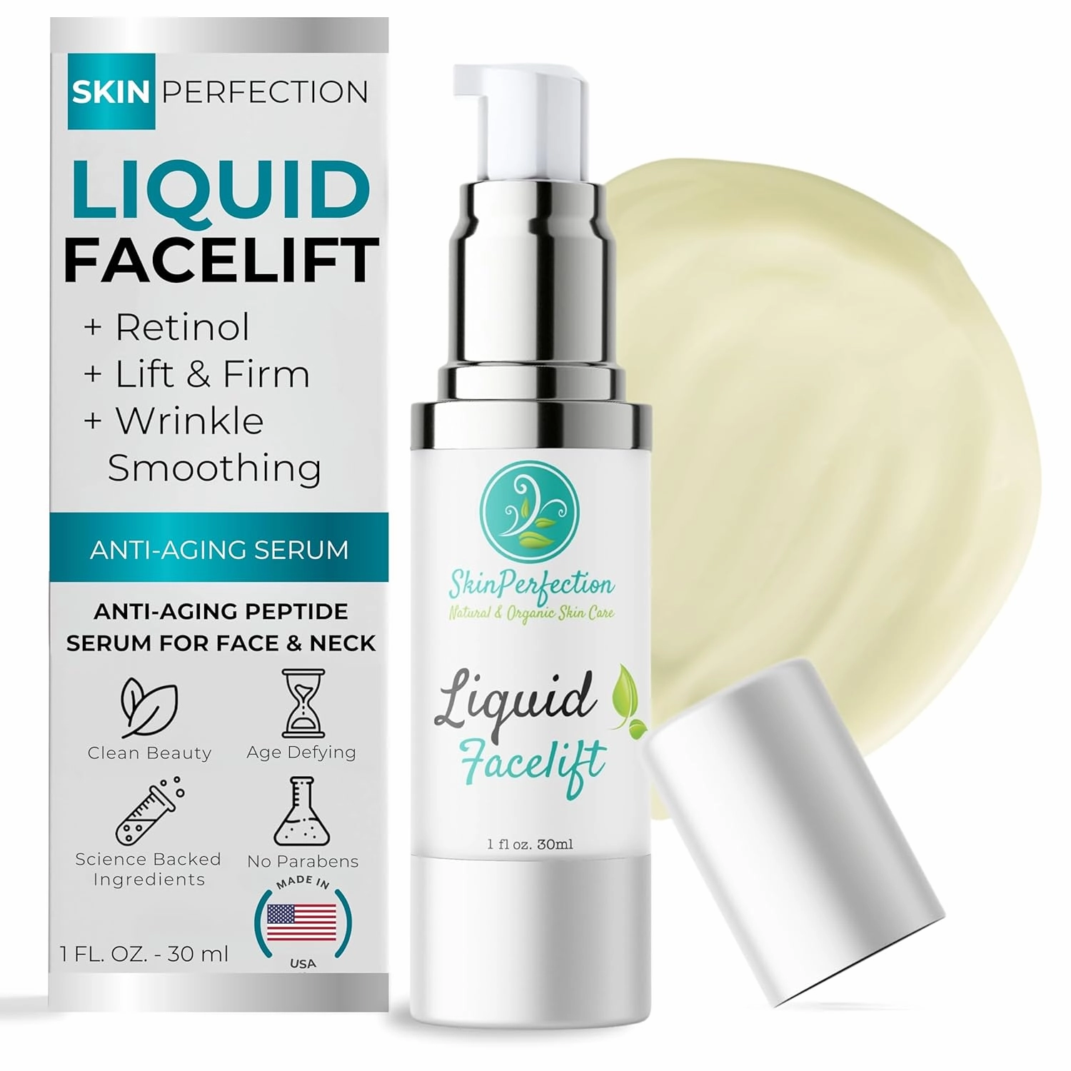 Skin Perfection Intensive Anti-aging Liquid Facelift Serum All-in-one Formula with 25% Argireline 15% Matrixyl Phytocell Tec Malus Domestica Apple Stem Cells Pepha Tight Retinol Antioxidants
