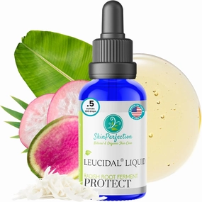 Skin Perfection Leucidal® Liquid Radish Root Natural Alternative to Synthetic Preservatives for Hyaluronic Acid Serums, DIY Lotion Making, Skin Care, Cosmetics, Beauty Lines (0.5 ounces)
