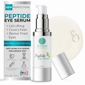Skin Perfection Peptide Eye Serum Target Crow's Feet Lines Wrinkles Lifts Firms Youthful Contour Snap 8 Retinol Acetyl Hexapeptide 30 Inyline Antarcticine .5 Oz