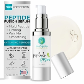 Skin Perfection Peptide Fusion Progeline Serum Anti-aging Serum for Face Fine Lines and Wrinkles Skin Firming & Tightening Progeline Argireline Snap 8 Matrixyl Syn-ake Collagen 1 Oz