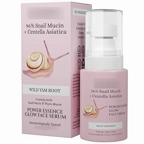 SKIN Snail Mucin 96% Power Essence For Glowing, Anti Aging And Hydration | Hyaluronic Acid Serum With Ginseng Face Serum For Men & Women For Dull And Damaged Skin