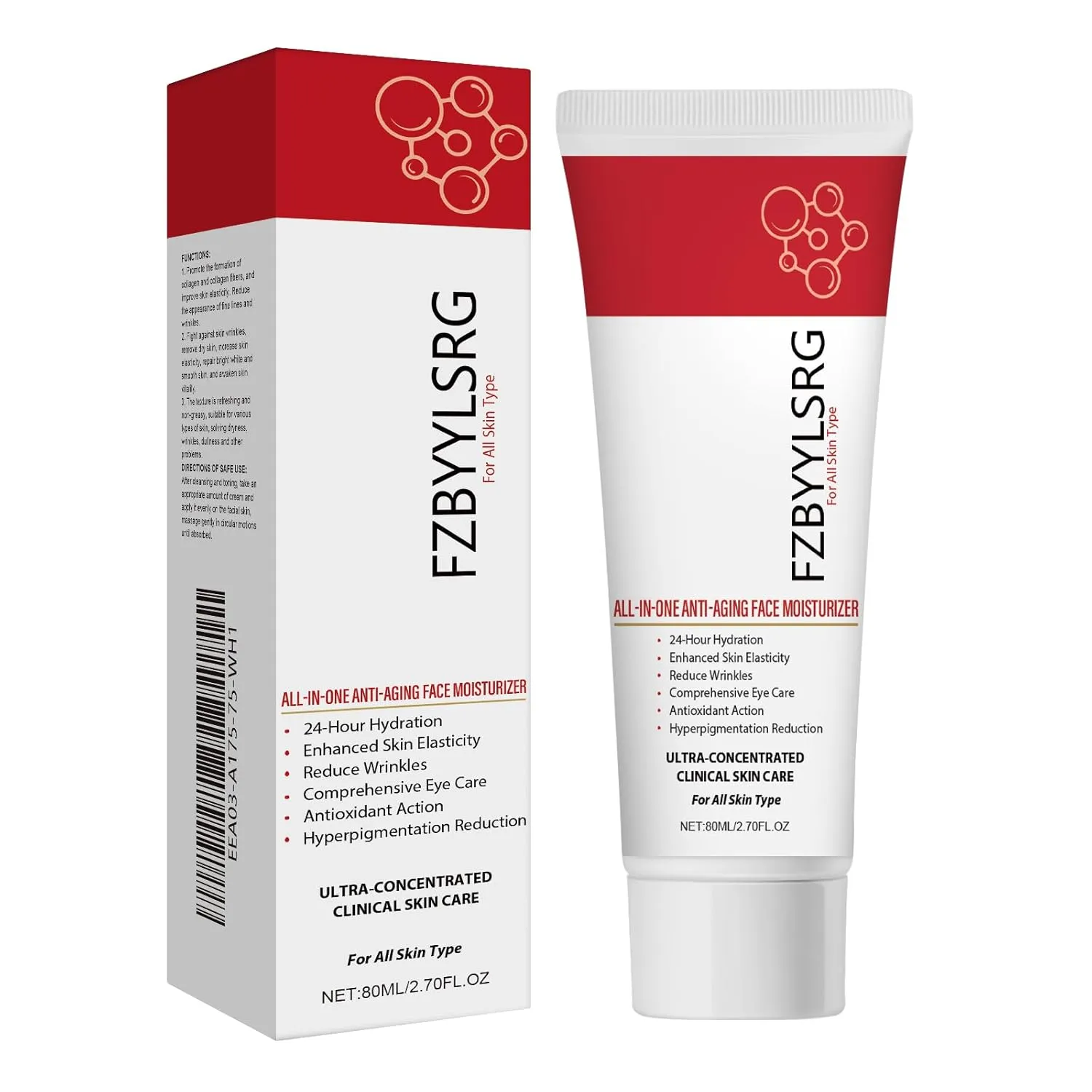 Skincare All In One Anti Aging Treatment Face Moisturizer Skin Tightening Retinol Cream for Face - Suit for Men and Women 2.7 fl.oz
