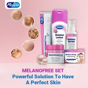 Skincare Set with Whitening Cream, Lotion, Serum and Soap for Even Skin Tone