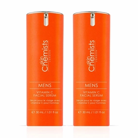 skinChemists Men's Vitamin C Facial Serum 30ml Twin Value Savings Pack
