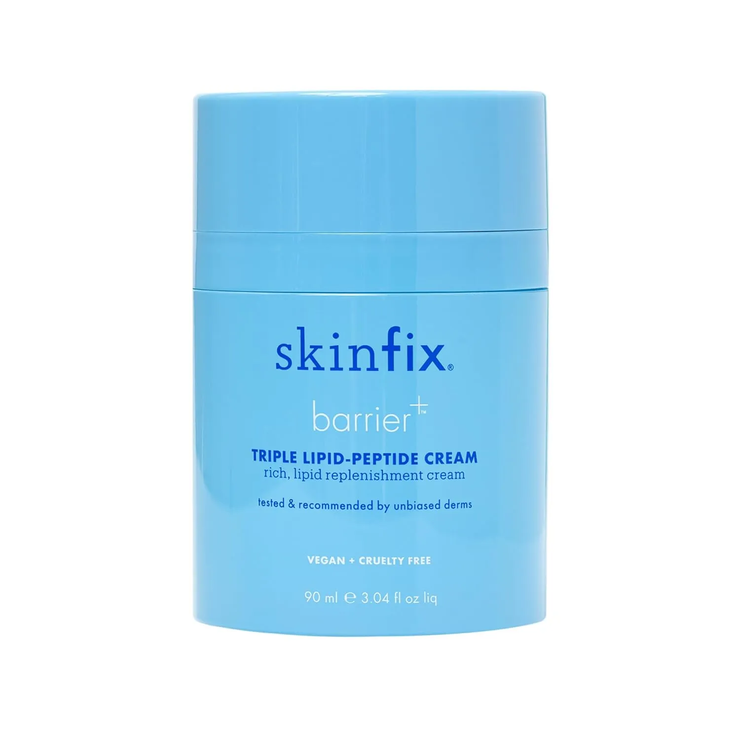 Skinfix Triple Lipid-Peptide Cream - 3.3 oz - Rich Face Moisturizer to Instantly Hydrate & Restore Dry, Sensitive Skin - Non-Comedogenic, Fragrance Free, Vegan, Cruelty Free