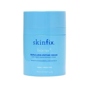 Skinfix Triple Lipid-Peptide Cream - 3.3 oz - Rich Face Moisturizer to Instantly Hydrate & Restore Dry, Sensitive Skin - Non-Comedogenic, Fragrance Free, Vegan, Cruelty Free