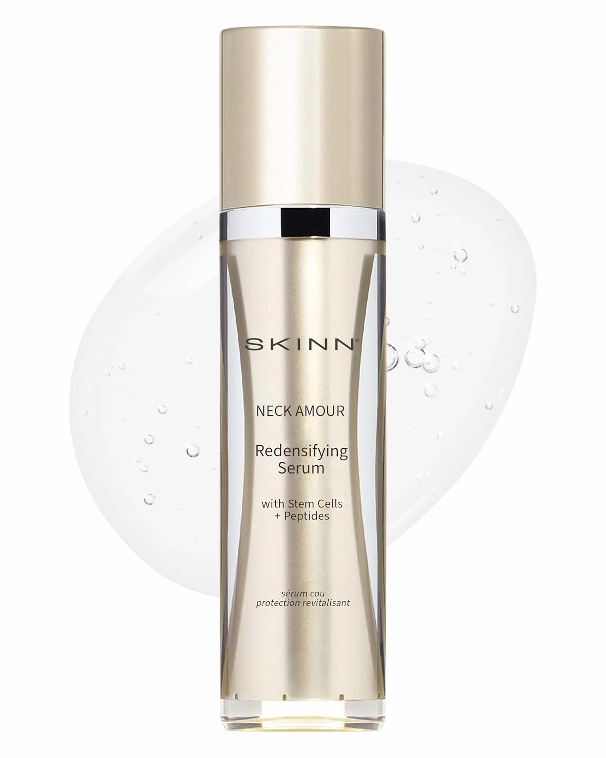 SKINN Neck Amour Redensifying Serum - Anti-Aging Neck Cream with Stem Cells & Peptides Tighten the Appearance of Loose & Sagging Skin - Enriched with Rice Protein