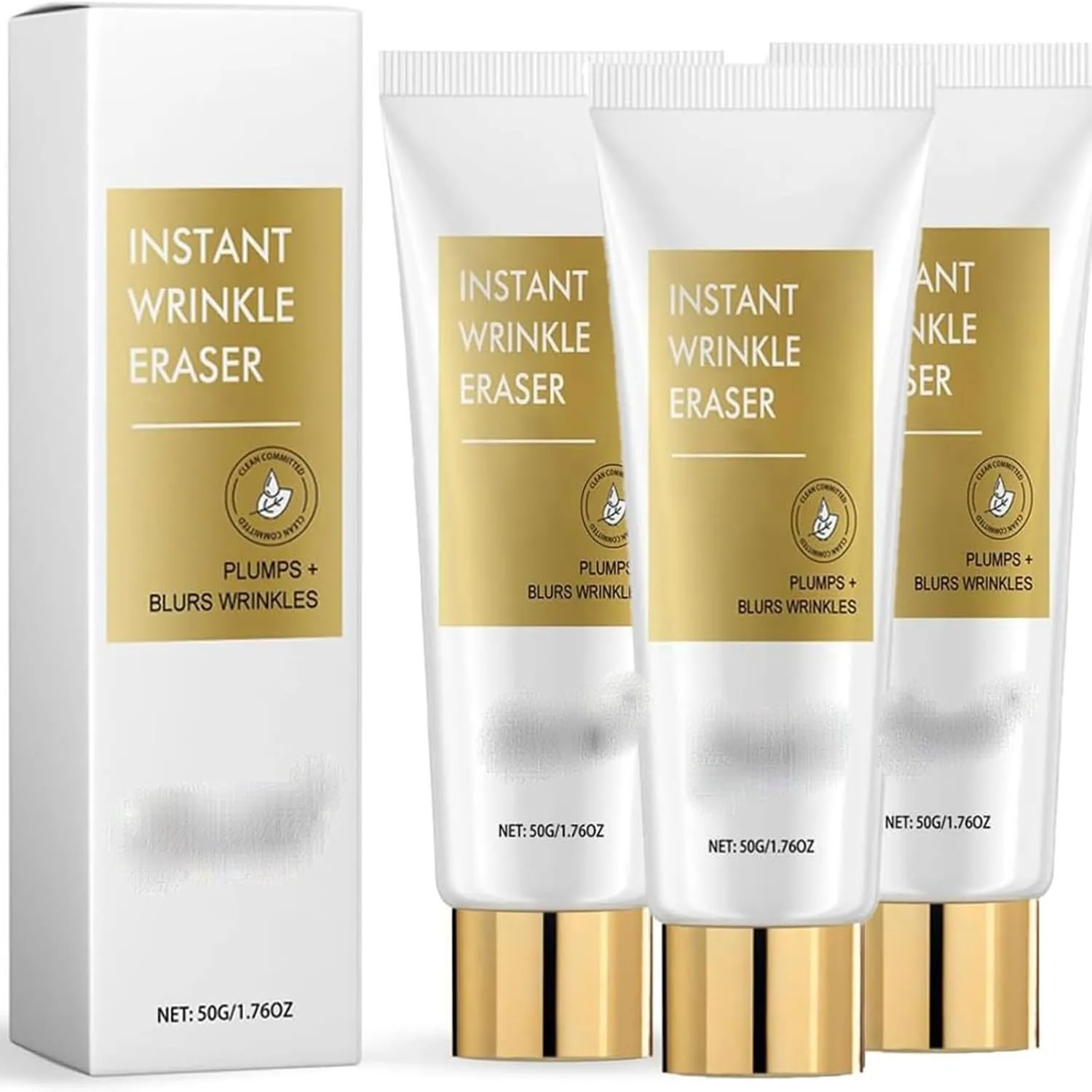 Skip The Line Instant Wrinkle Eraser, Skip The Line Restore Skin Elasticity, Firming Peptides Lotion Serum For Body, Instant Face Lift Cream, Fade Fine Lines & Tighten Skin, Anti-Aging (3pcs)