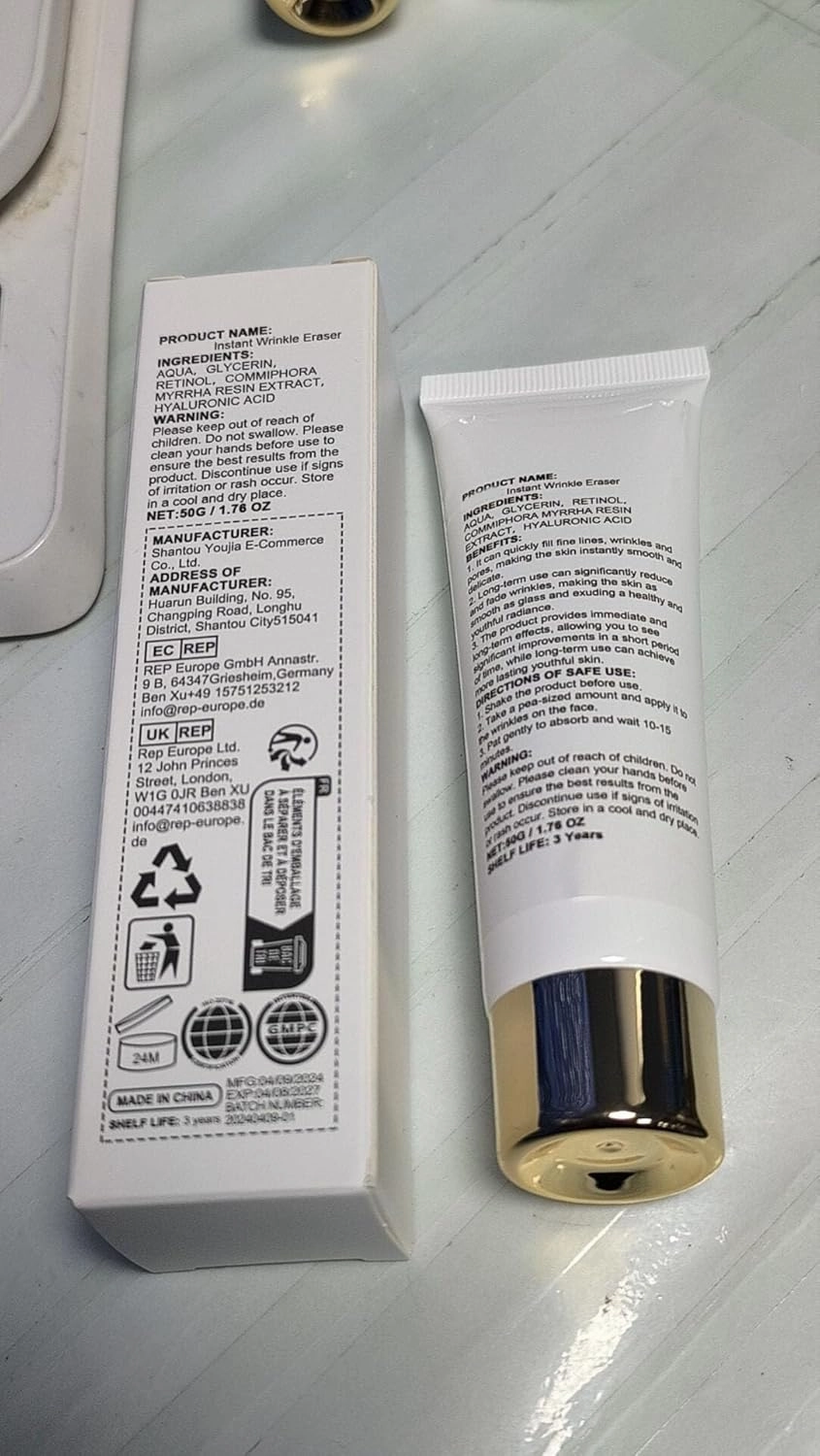 Skip The Line Instant Wrinkle Eraser, Skin Firming Cream, Instant Wrinkle Remover Serum, 𝐋𝐢𝐧𝐞 Eraser for Wrinkles on Face (5PCS)