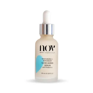Slow Aging Serum - Anti Aging Face Serum to Combat Dullness, Fine Lines, Wrinkles - Collagen Boosting Face Moisturizer - All Skin Types - 1.01 oz