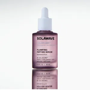 Solawave Plumping Peptide Lifting Serum with Triple Hyaluronic Acid, Probiotics, Avocado Vegan Peptides for Collagen and Radiant Complexion - Anti-Aging Preventative for All Skin Types (1 FL OZ)