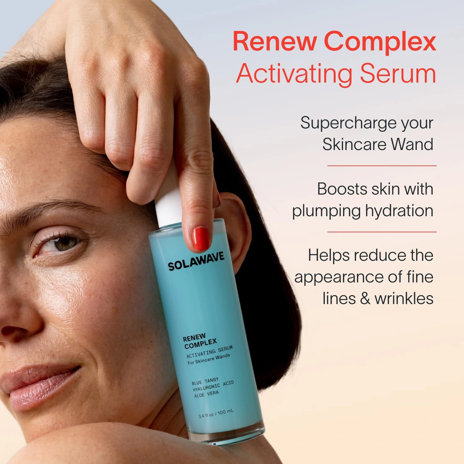 Solawave Renew Complex Serum for Face & Neck | Boost the Effects of Solawave Facial Wand | Red Light Therapy for Face & Microcurrent Facial Device for Anti-Aging & Skin Tightening | Solawave Original