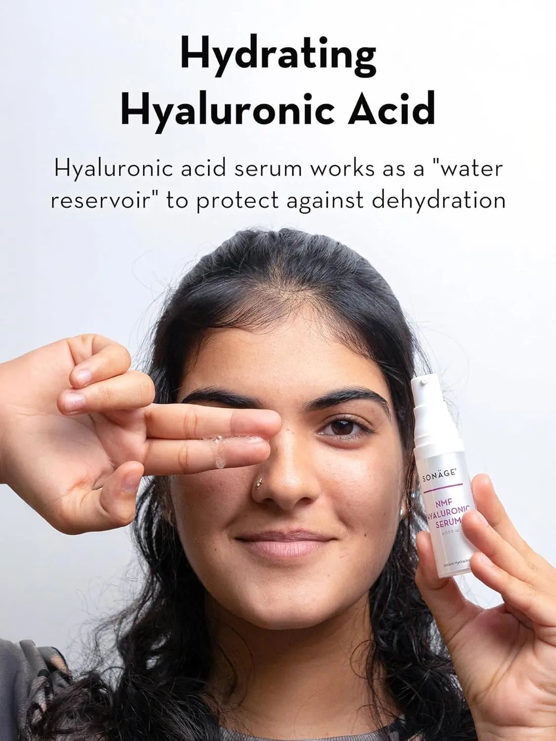 Sonage NMF Hyaluronic Acid Serum: Anti-Aging Face Plumping Serum | Ultra Hydrating for Dehydrated Skin