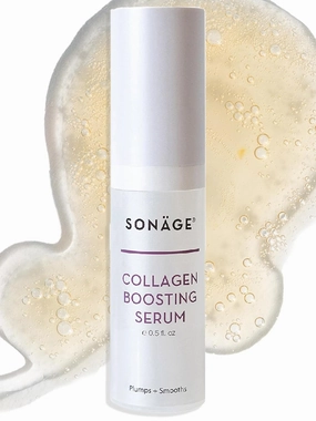Sonage Collagen Boosting Serum: Vegan Anti-Aging Face Serum | Plumps, Smooths, Minimizes Pores, Wrinkles